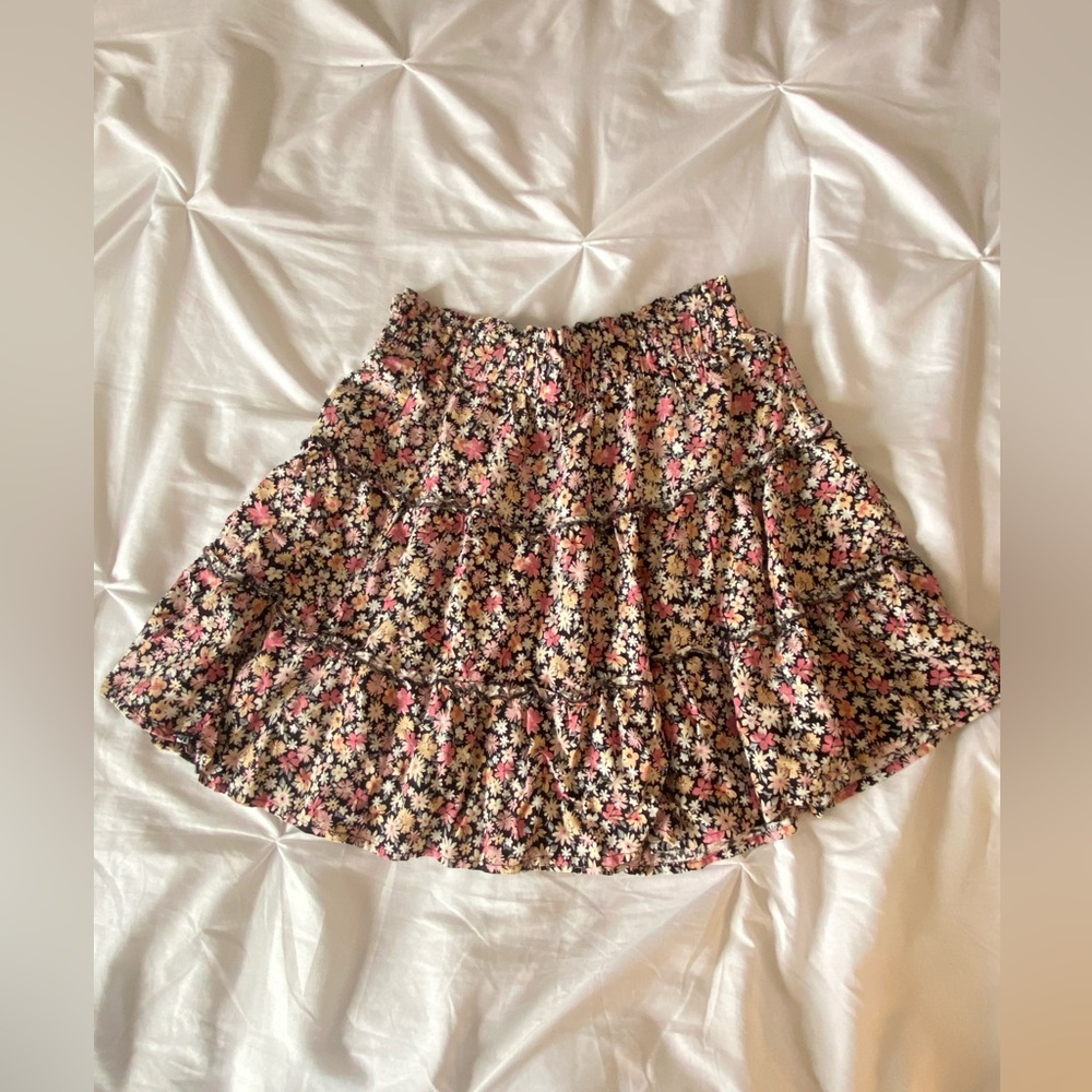 Floral Ruffle Skirt
